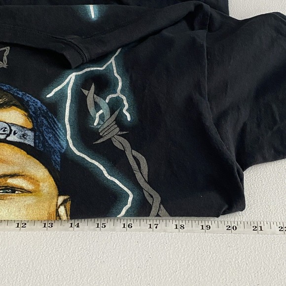 SILAS AMERICAN THUNDER Mens Black Short Sleeve T Shirt Size L Double Sided Bolts - Picture 8 of 9